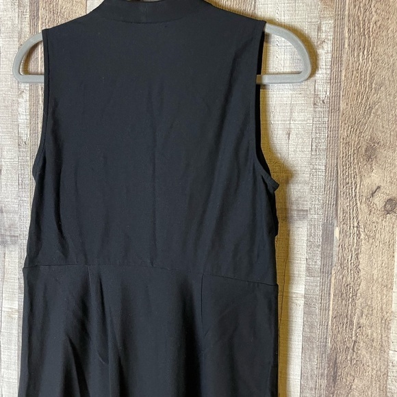 Eileen Fisher Black Faux Wrap Dress - Picture 6 of 6